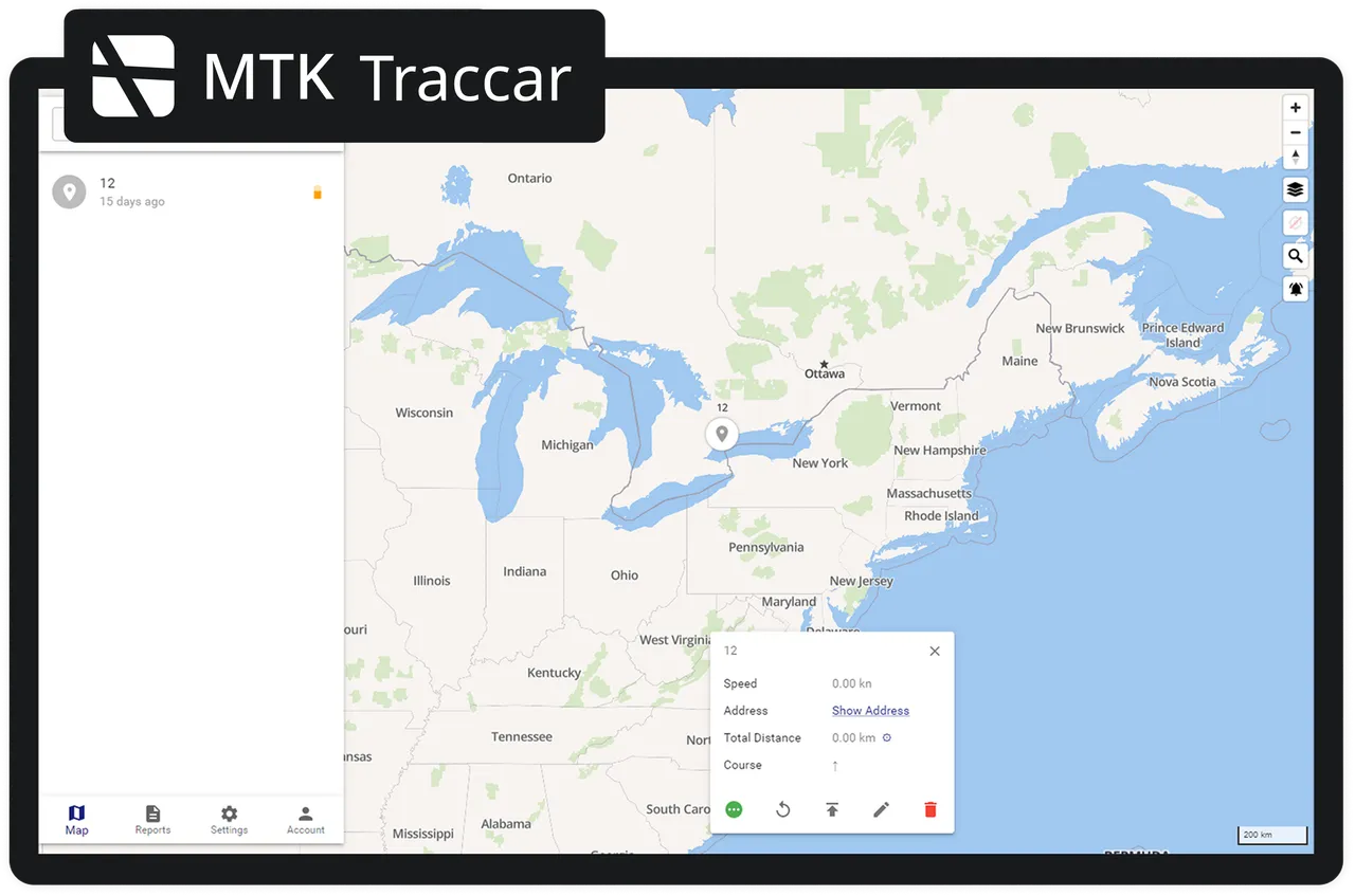 Plataforma de rastreamento open source Traccar